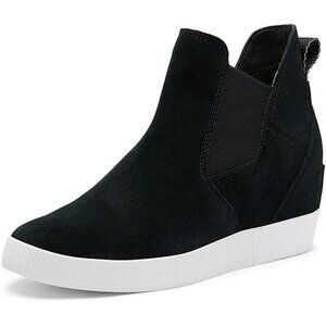 Sorel Women's 7.5 Black Suede OUT N ABOUT Pull-on Ankle Booties